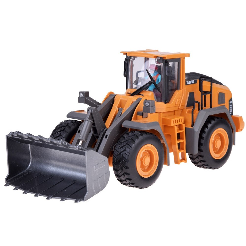 JOKO RC Buldozér na diaľkové ovládanie so svetlom a zvukom + USB nabíjačka