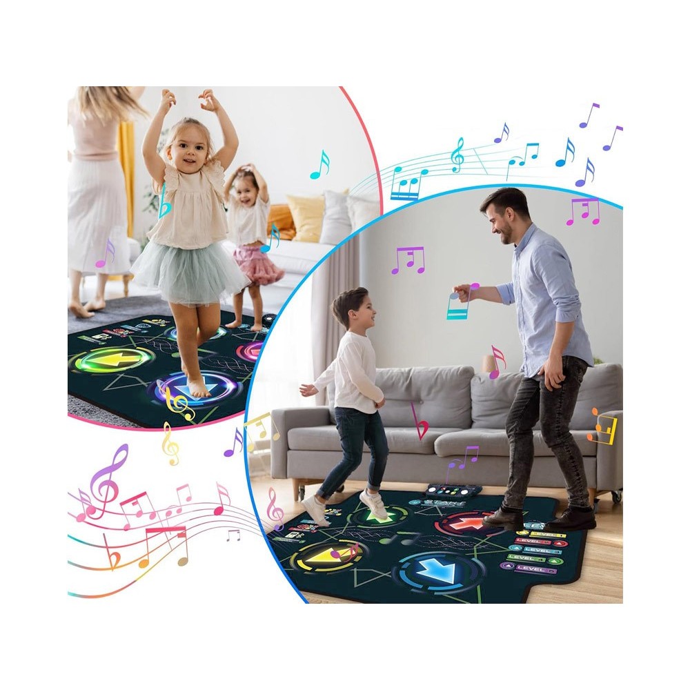 JOKO Veľká Elektronická Tanečná Podložka pre deti Dance na batérie s Bluetooth MP3
