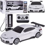 JOKO RC Elektrické Pretekárske auto s Nabíjacou stanicou na diaľkové ovládanie + svetlo + hudba, biele
