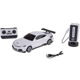 JOKO RC Elektrické Pretekárske auto s Nabíjacou stanicou na diaľkové ovládanie + svetlo + hudba, biele