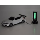 JOKO RC Elektrické Pretekárske auto s Nabíjacou stanicou na diaľkové ovládanie + svetlo + hudba, biele