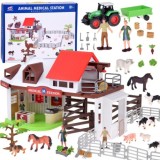 JOKO Veľká Veterinárna Klinika, Farma pre zvieratá + Traktor s vlečkou 102ks