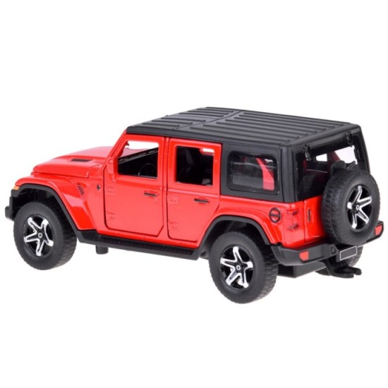 JOKO Kovové Auto Terénny Jeep Off-road s Karavanom + svetlo a zvuk, červené