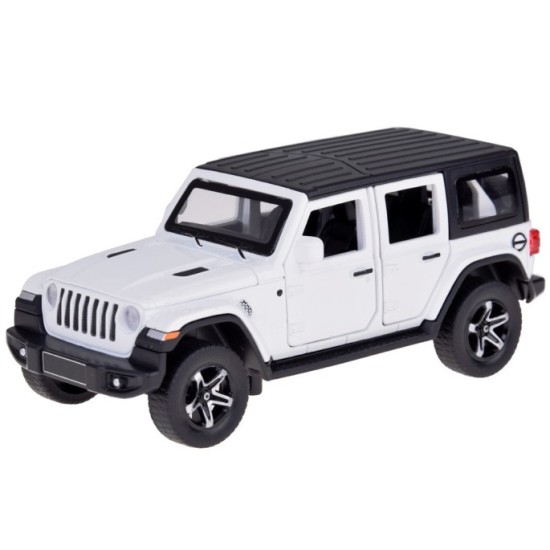 JOKO Kovové Auto Terénny Jeep Off-road s Karavanom + svetlo a zvuk, biele