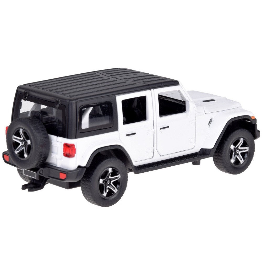 JOKO Kovové Auto Terénny Jeep Off-road s Karavanom + svetlo a zvuk, biele