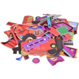 JOKO Detská Obojstranná Magnetická tabuľa 2v1, Magnetické Puzzle Autá a Fixa