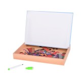 JOKO Detská Obojstranná Magnetická tabuľa 2v1, Magnetické Puzzle Autá a Fixa