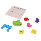 JOKO Montessori Senzorické Drevené 3D Puzzle Žabka