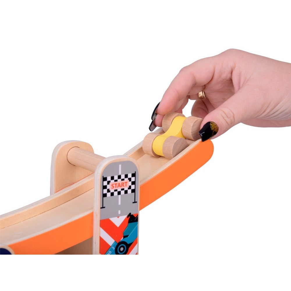 JOKO Drevená Zjazdová Dráha pre Autíčka + 4 autíčka