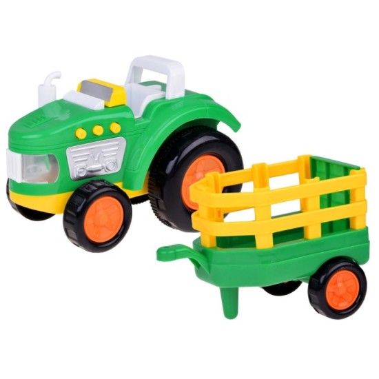 JOKO Traktor s vlečkou a zvieratkami, so svetlom a zvukom