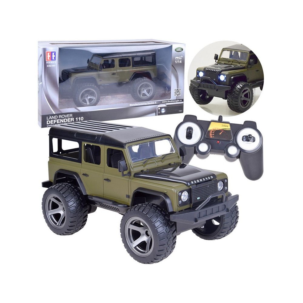 JOKO RC Auto Land Rover Defender 110 s LED svetlom 34cm, na diaľkové ovládanie, zelené