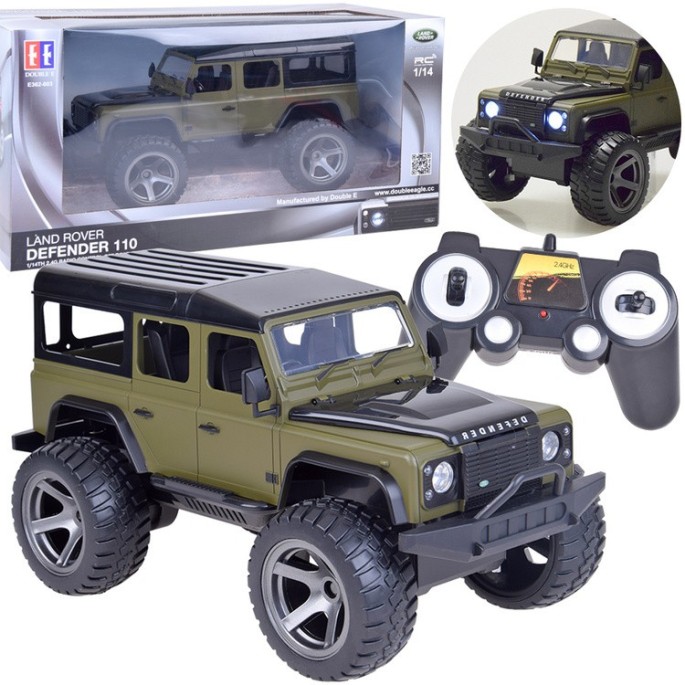 JOKO RC Auto Land Rover Defender 110 s LED svetlom 34cm, na diaľkové ovládanie, zelené