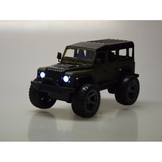 JOKO RC Auto Land Rover Defender 110 s LED svetlom 34cm, na diaľkové ovládanie, zelené