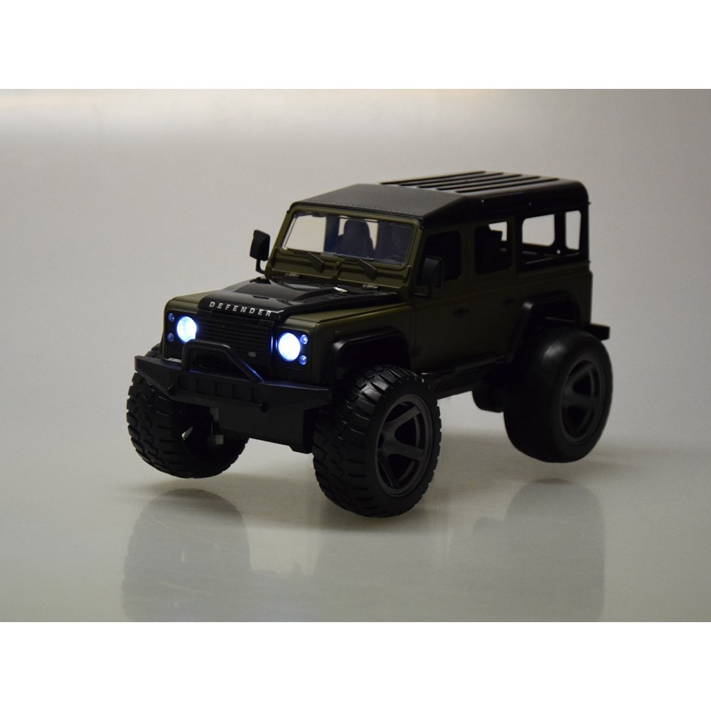 JOKO RC Auto Land Rover Defender 110 s LED svetlom 34cm, na diaľkové ovládanie, zelené