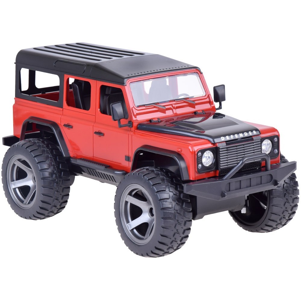 JOKO RC Auto Land Rover Defender 110 s LED svetlom 34cm, na diaľkové ovládanie, červené