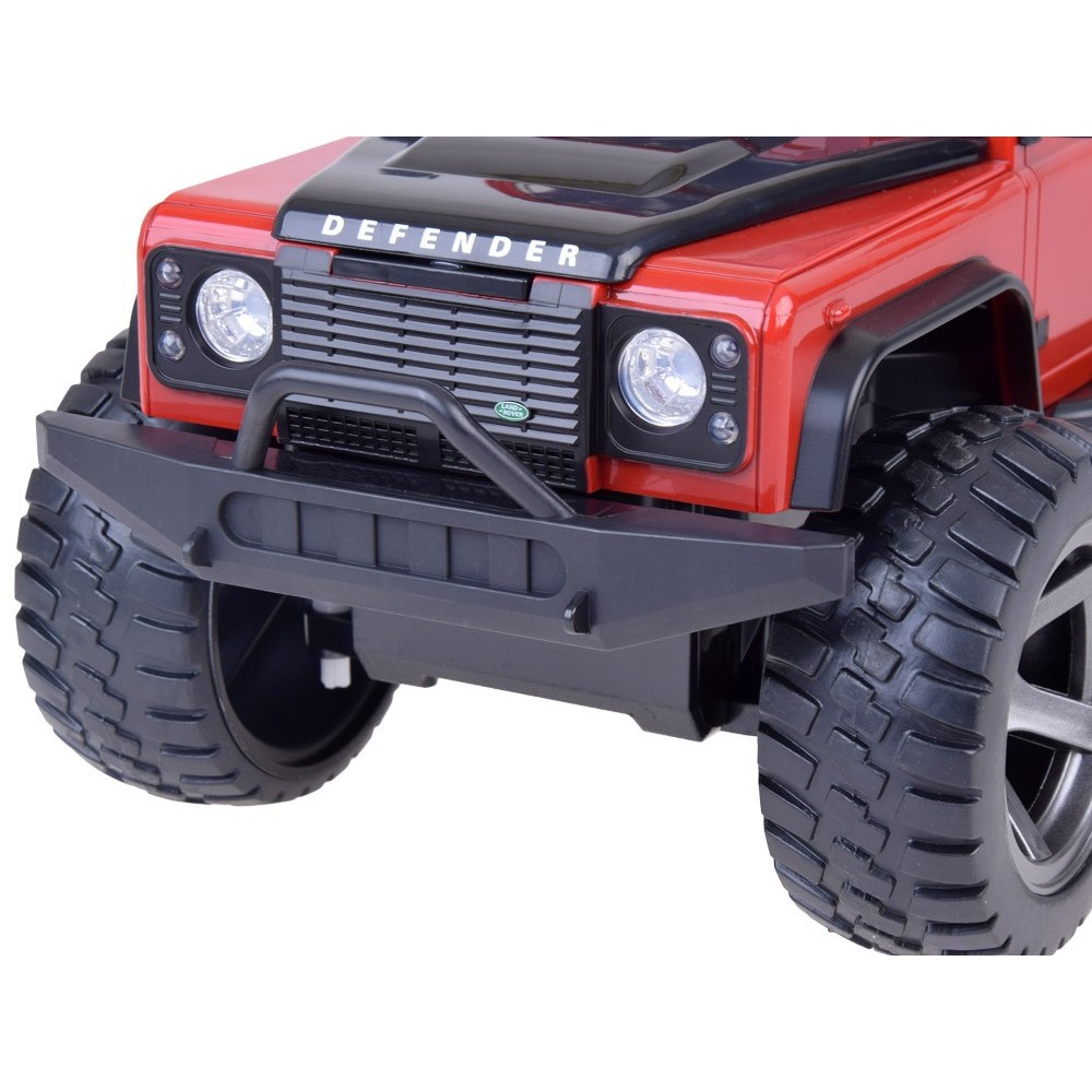 JOKO RC Auto Land Rover Defender 110 s LED svetlom 34cm, na diaľkové ovládanie, červené
