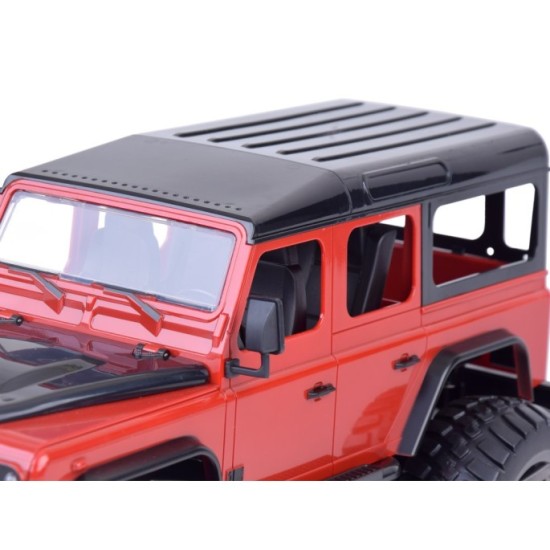 JOKO RC Auto Land Rover Defender 110 s LED svetlom 34cm, na diaľkové ovládanie, červené