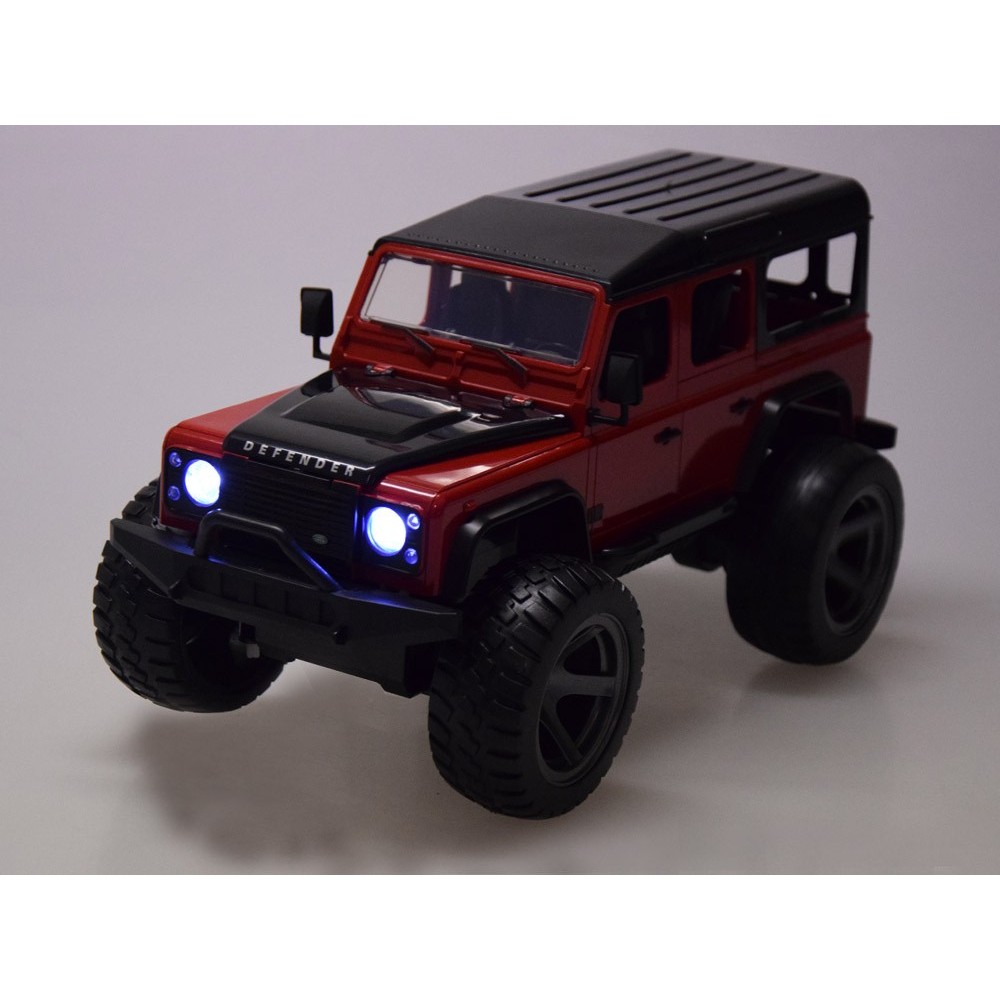 JOKO RC Auto Land Rover Defender 110 s LED svetlom 34cm, na diaľkové ovládanie, červené