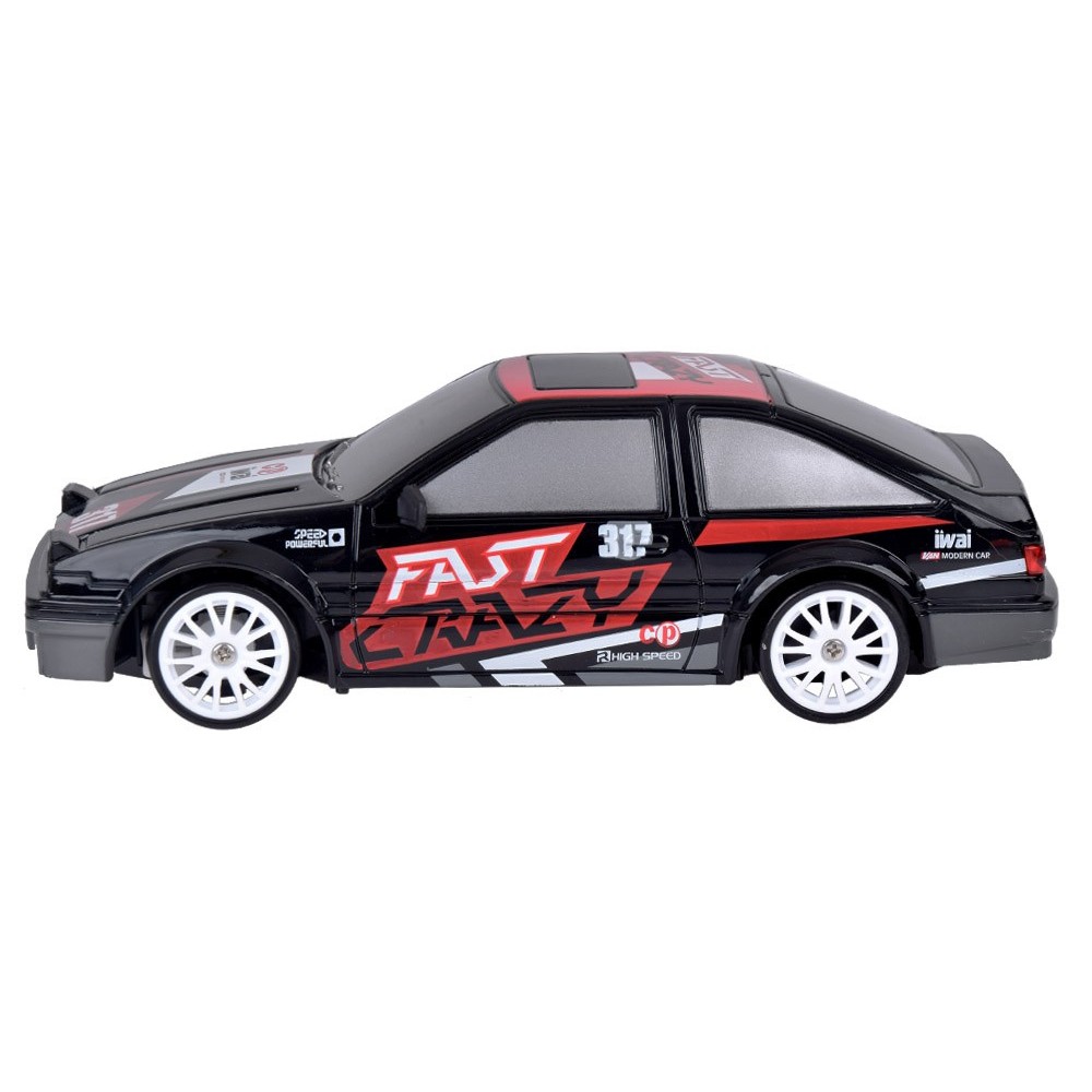 JOKO RC Pretekárske Rýchle Auto s Driftom a svetlom, rýchlosť 15 km/h, na diaľkové ovládanie, čierne