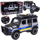 JOKO Policajné auto JEEP OFF-Road so svetlom a zvukom, strieborno-čierne