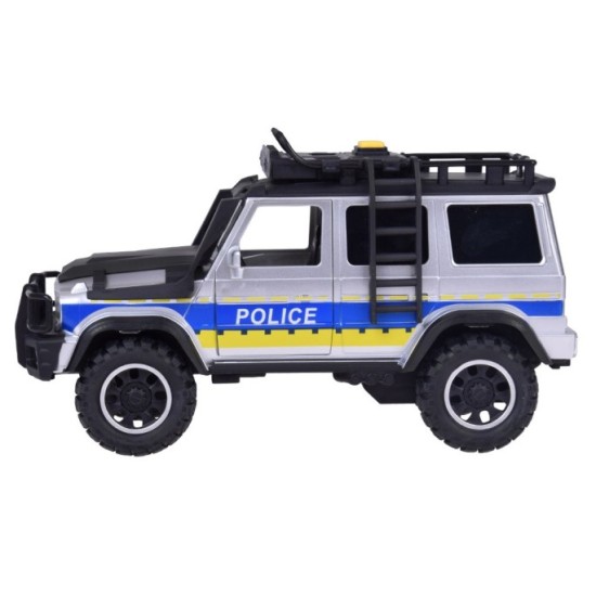 JOKO Policajné auto JEEP OFF-Road so svetlom a zvukom, strieborno-čierne