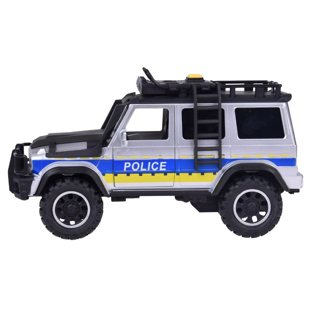 JOKO Policajné auto JEEP OFF-Road so svetlom a zvukom, strieborno-čierne