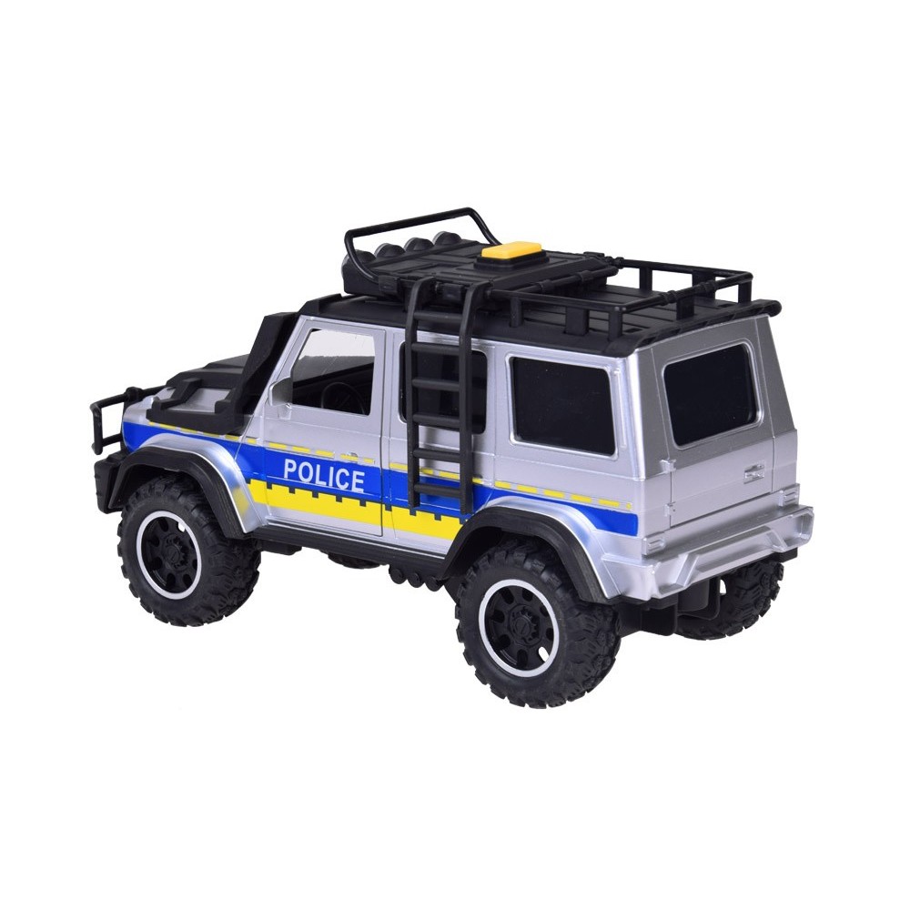 JOKO Policajné auto JEEP OFF-Road so svetlom a zvukom, strieborno-čierne