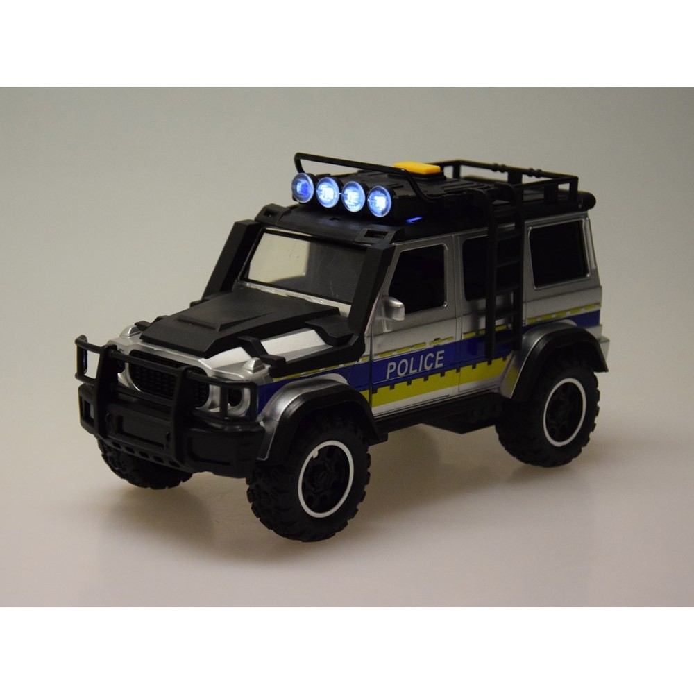 JOKO Policajné auto JEEP OFF-Road so svetlom a zvukom, strieborno-čierne