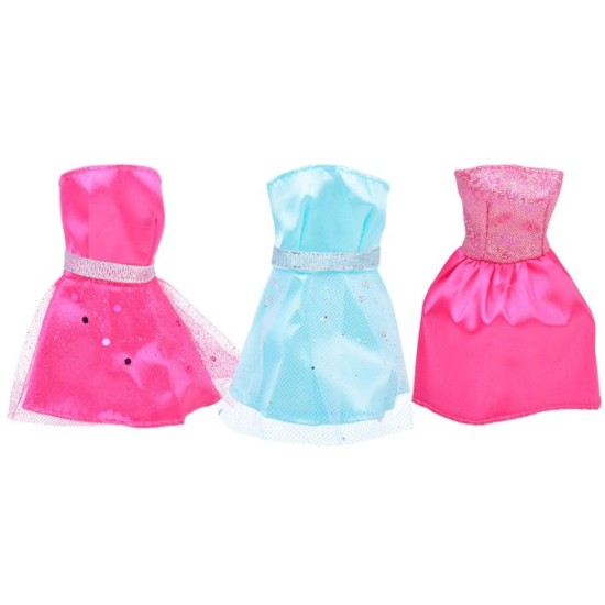 Anlily Veľká Sada Oblečenia pre bábiku Barbie + topánky, korunky, náhrdelníky, kabelky
