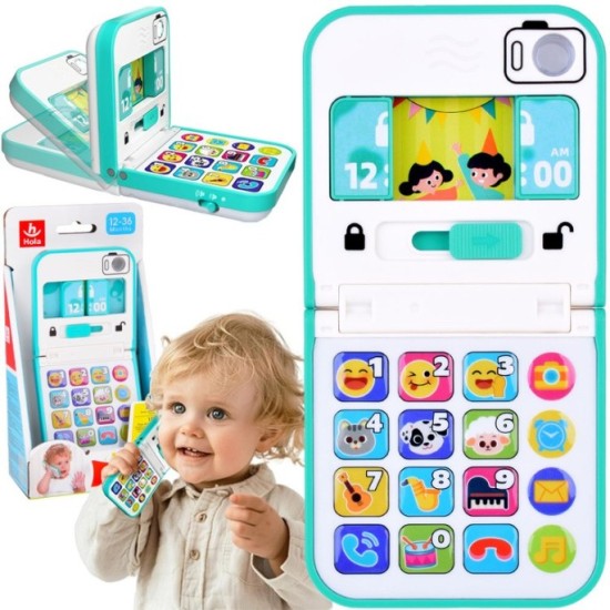 Hola Toys Detský Interaktívny Mobil, Telefón, Skladací so svetlom a hudbou