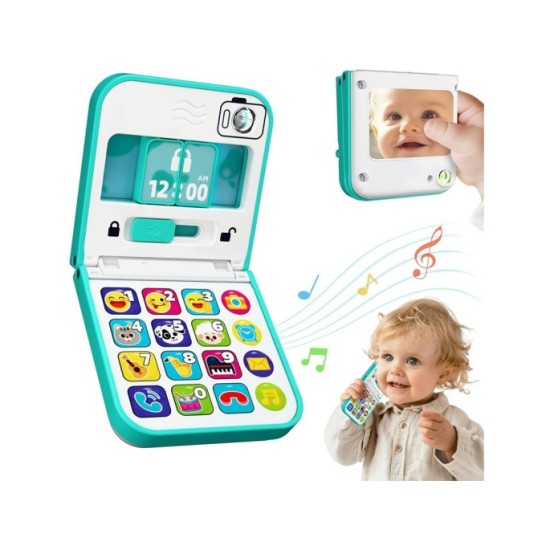 Hola Toys Detský Interaktívny Mobil, Telefón, Skladací so svetlom a hudbou