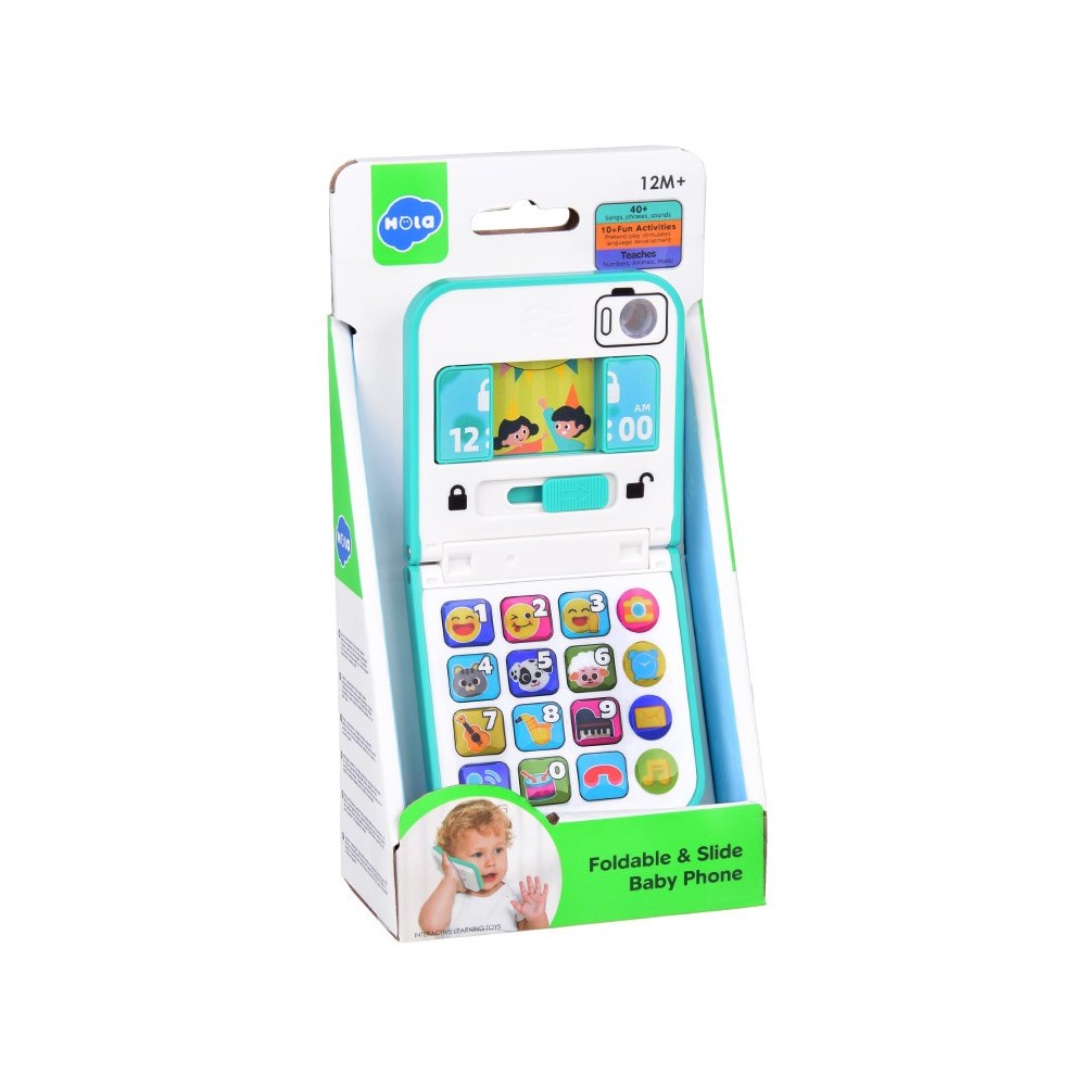 Hola Toys Detský Interaktívny Mobil, Telefón, Skladací so svetlom a hudbou