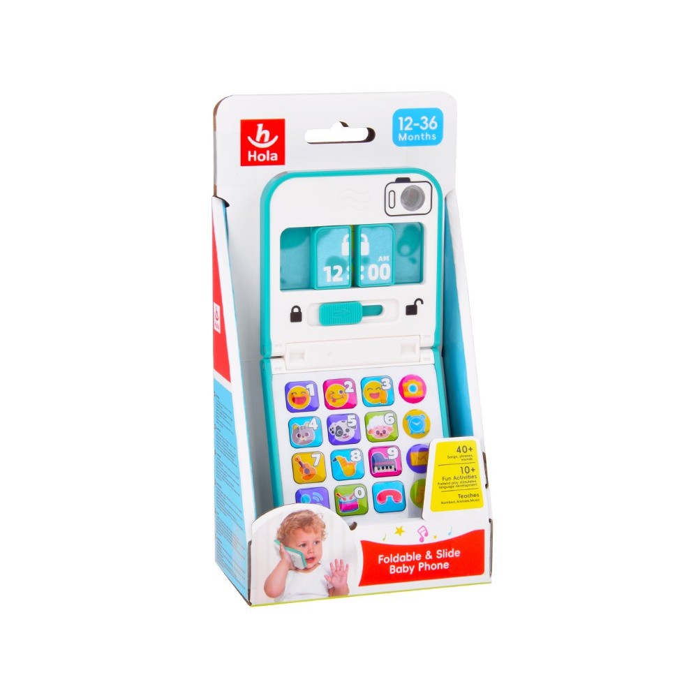 Hola Toys Detský Interaktívny Mobil, Telefón, Skladací so svetlom a hudbou