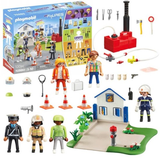 Playmobil My Figures 70980 Záchranné Akčné figúrky pre kocky 120ks