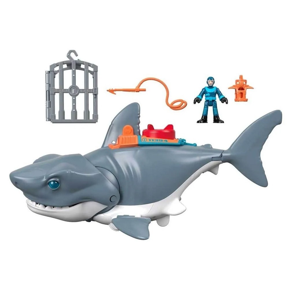 Mattel Imaginext Mega Mechanical Shark Útok žraloka + figúrka žraloka a potápača