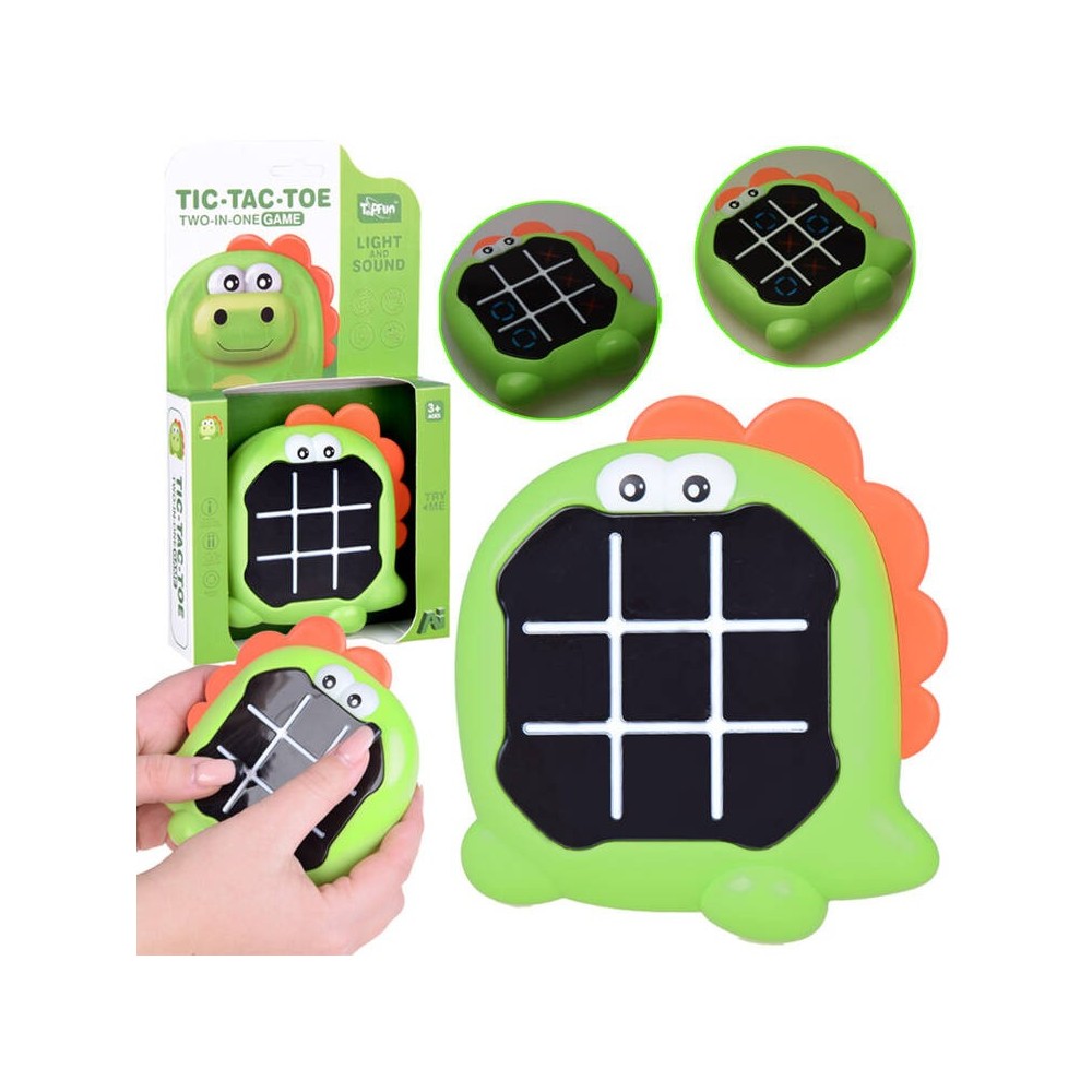 JOKO Elektronická Pamäťová Hra Dinosaurus 3v1 Tic Tac Toe so svetlom a zvukom