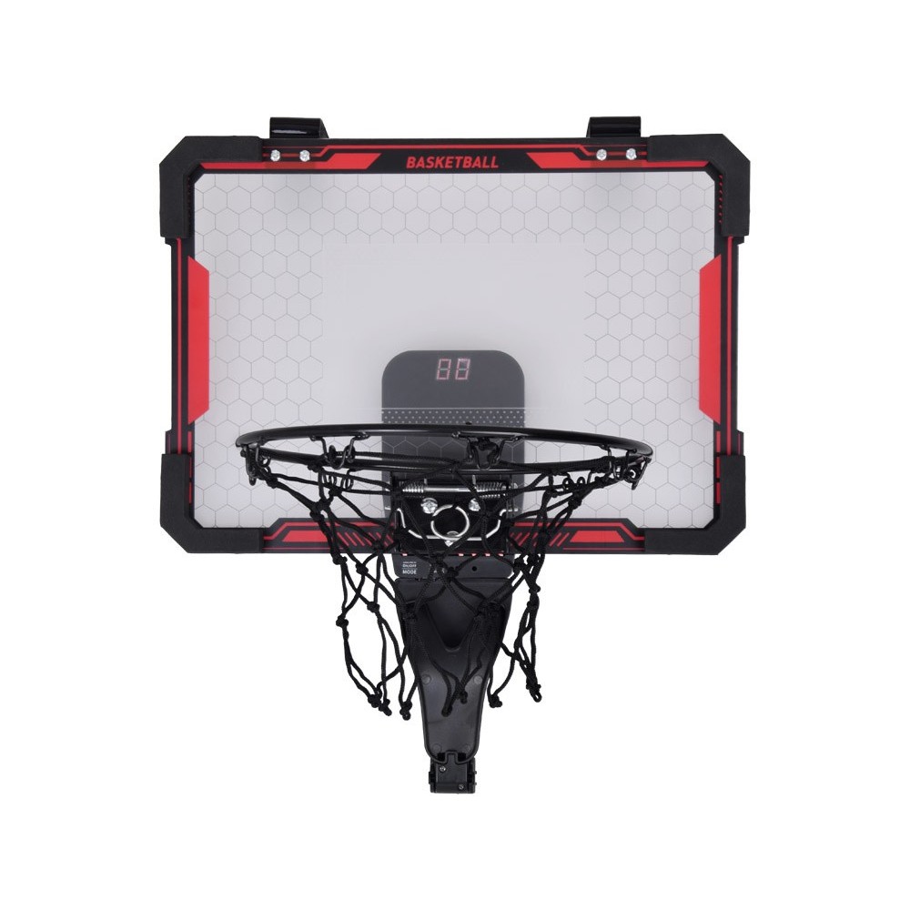 JOKO Elektronický Basketbalový Kôš na dvere s počítaldom, LED podsvietením a hudbou + Lopta a pumpa
