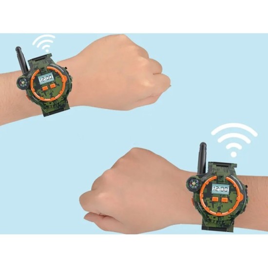 Walkie Talkie Sada Multifunkčné Hodinky - Vysielačky s Kompasom, dosah 200m + Svetlo