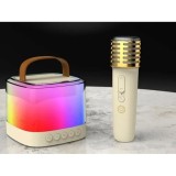 JOKO Sada Karaoke Bezdrôtové Mikrofóny s Bluetooth MINI Reproduktorom, zlaté