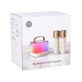 JOKO Sada Karaoke Bezdrôtové Mikrofóny s Bluetooth MINI Reproduktorom, zlaté
