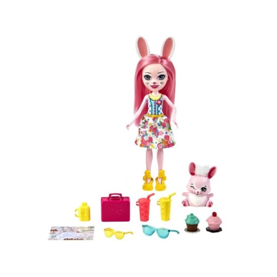 Mattel ENCHANTIMALS ZAJAČIK auto pre bábiky + BÁBIKA BREE BUNNY