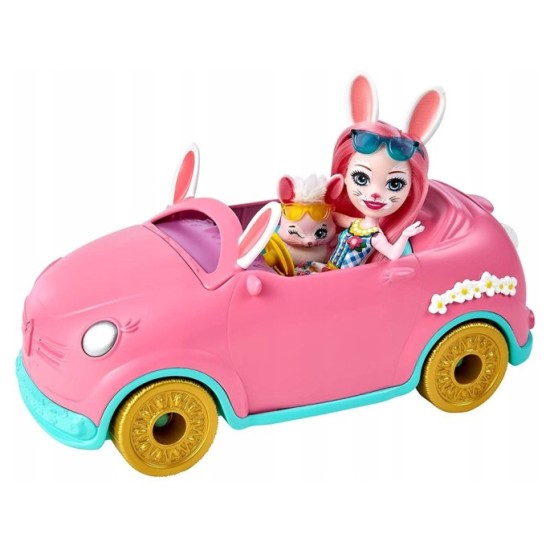 Mattel ENCHANTIMALS ZAJAČIK auto pre bábiky + BÁBIKA BREE BUNNY