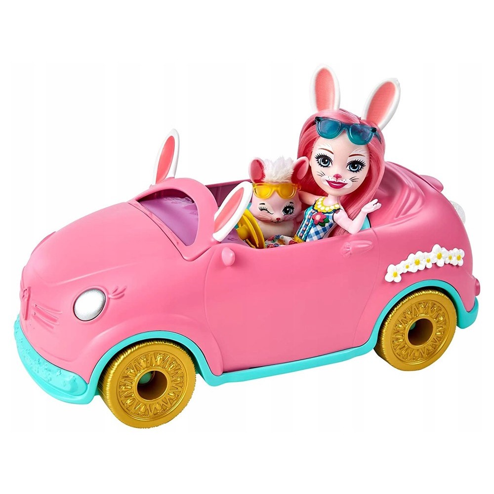 Mattel ENCHANTIMALS ZAJAČIK auto pre bábiky + BÁBIKA BREE BUNNY