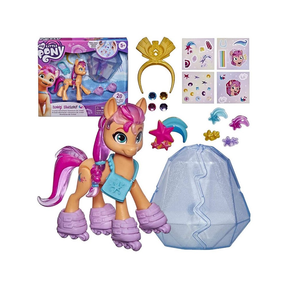 HASBRO My Little Pony Kryštálové dobrodružstvo s poníkmi, figúrka Sunny Starscout na kolieskových korčuliach