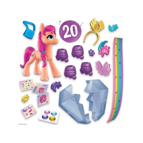 HASBRO My Little Pony Kryštálové dobrodružstvo s poníkmi, figúrka Sunny Starscout na kolieskových korčuliach