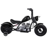 JOKO Elektrická Motorka Chopper 24V, nosnosť 80kg, rýchlosť 20km/h, nafukovacie kolesá, kožené sedadlo, čierna