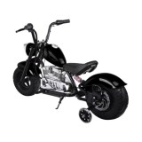 JOKO Elektrická Motorka Chopper 24V, nosnosť 80kg, rýchlosť 20km/h, nafukovacie kolesá, kožené sedadlo, čierna