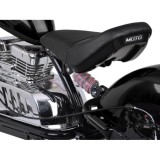 JOKO Elektrická Motorka Chopper 24V, nosnosť 80kg, rýchlosť 20km/h, nafukovacie kolesá, kožené sedadlo, čierna