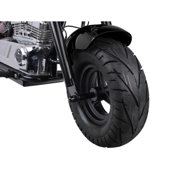 JOKO Elektrická Motorka Chopper 24V, nosnosť 80kg, rýchlosť 20km/h, nafukovacie kolesá, kožené sedadlo, čierna