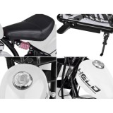 JOKO Elektrická Motorka Chopper 24V, nosnosť 80kg, rýchlosť 20km/h, nafukovacie kolesá, kožené sedadlo, biela
